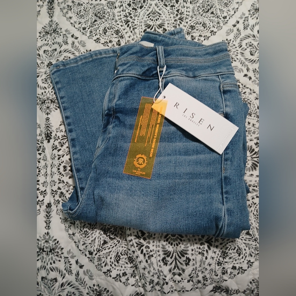 Risen high rise straight leg jeans size 7/28